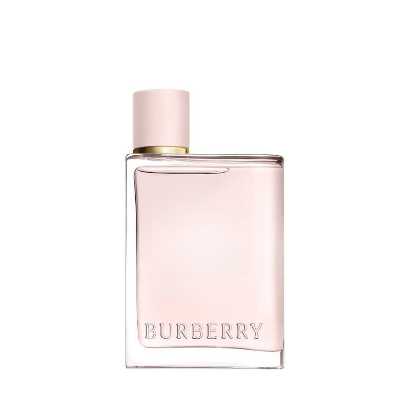 Burberry perfume bottle with a light pink color on a white background