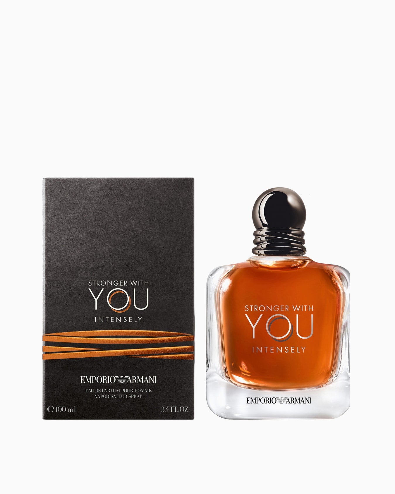 Emporio Armani perfume bottle and packaging on a white background
