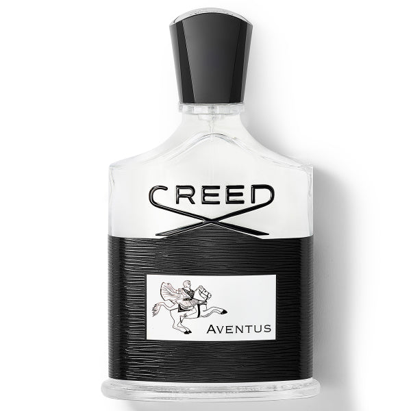 Creed Aventus perfume bottle on a white background