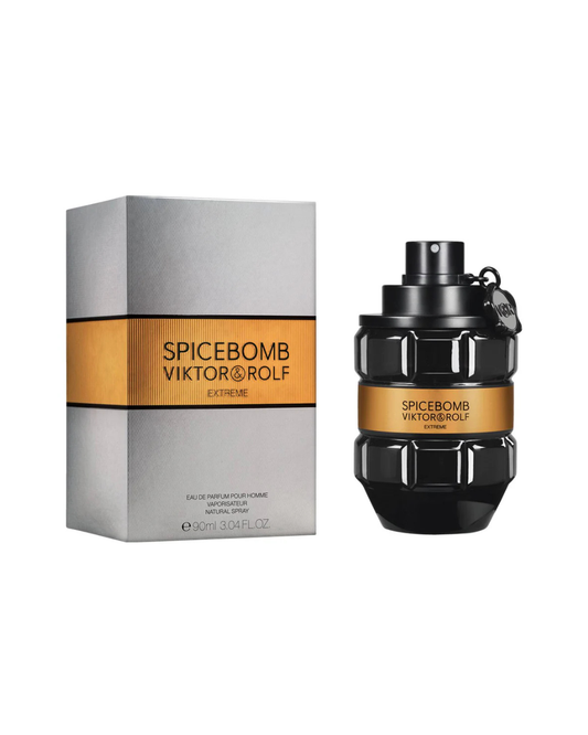 Viktor & Rolf Spicebomb Extreme perfume bottle and packaging on a white background