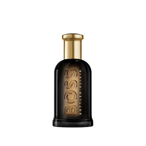 BOSS Bottled Elixir perfume bottle on a white background