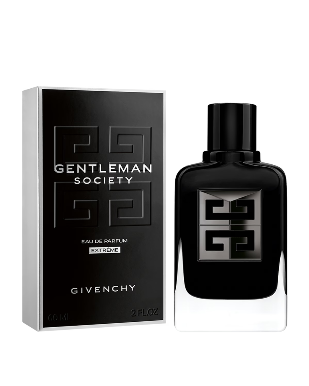 Givenchy Gentleman Society Extreme perfume bottle and packaging on a white background